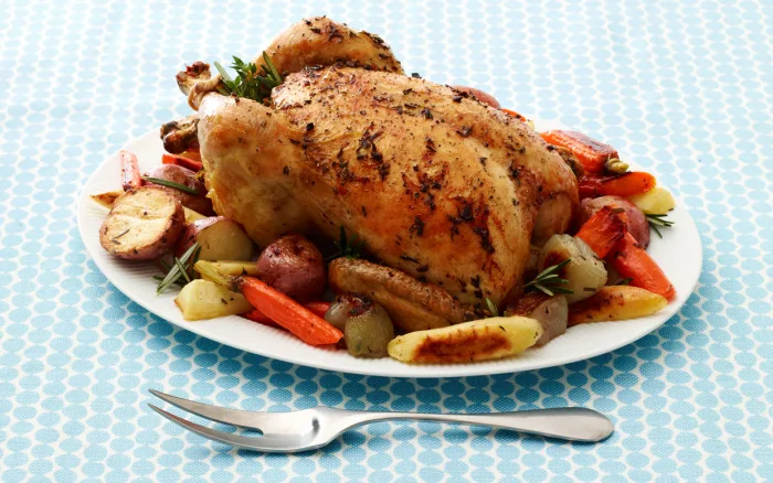 Garlic-Roasted Chicken and Root Vegetables