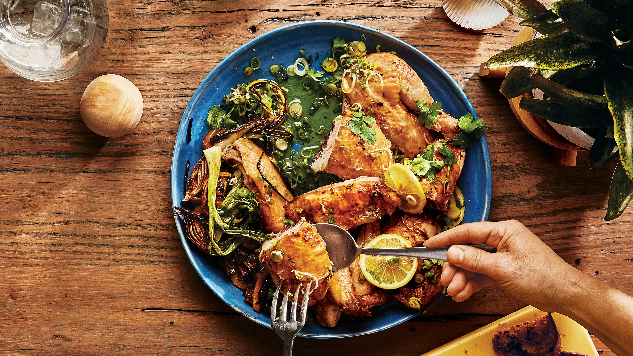 Chicken with Lemon and Spicy Spring Onions