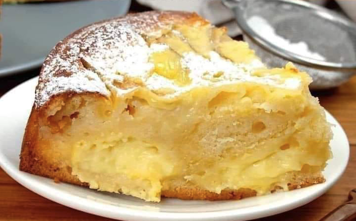 French Apple Custard Cake